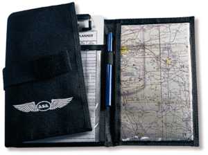 ASA Trifold Pilot IFR Kneeboard in Nylon Case