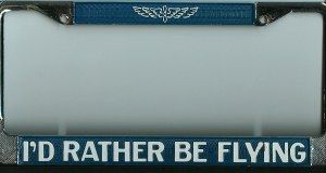 Aviation Licence Plate Frames