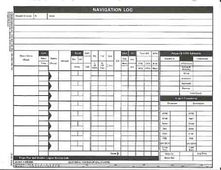 VFR Navigation Log Pad JS436183