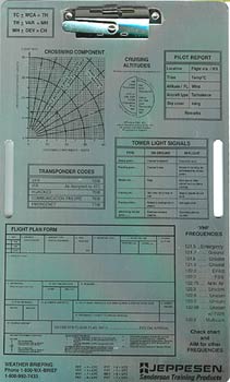 Jeppesen VFR Pilot Kneeboard Clipboard with Leg Strap JS626001