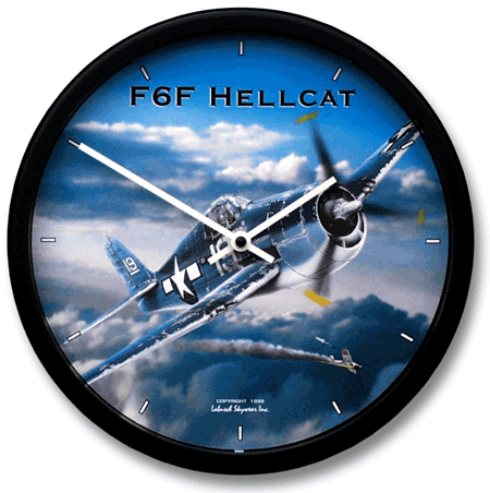 Aircraft Wall Clock - F6F Hellcat