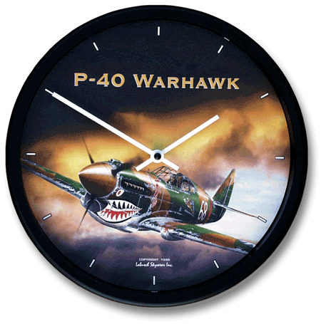 Aircraft Wall Clock - P40 Warhawk