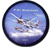 Aircraft Wall Clock - P51 Mustang