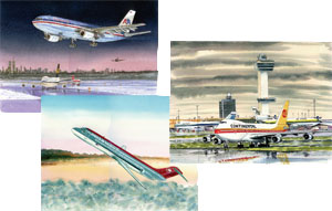 Modern Jetliner Notecards