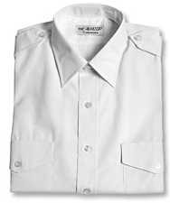 Tallman Short Sleeve White Aviator Shirt - Van Heusen