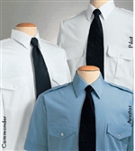 Long Sleeve Mens Blue Aviator Shirt - Van Heusen