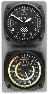 Altimeter Clock/Airspeed Thermometer Console