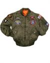 Children's MA-1 Flight Jacket w Patches